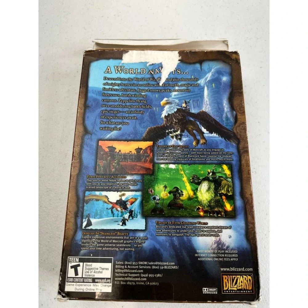 2004 Blizzard Entertainment World‎ of Warcraft Role Playing PC Game 5 Disc Set